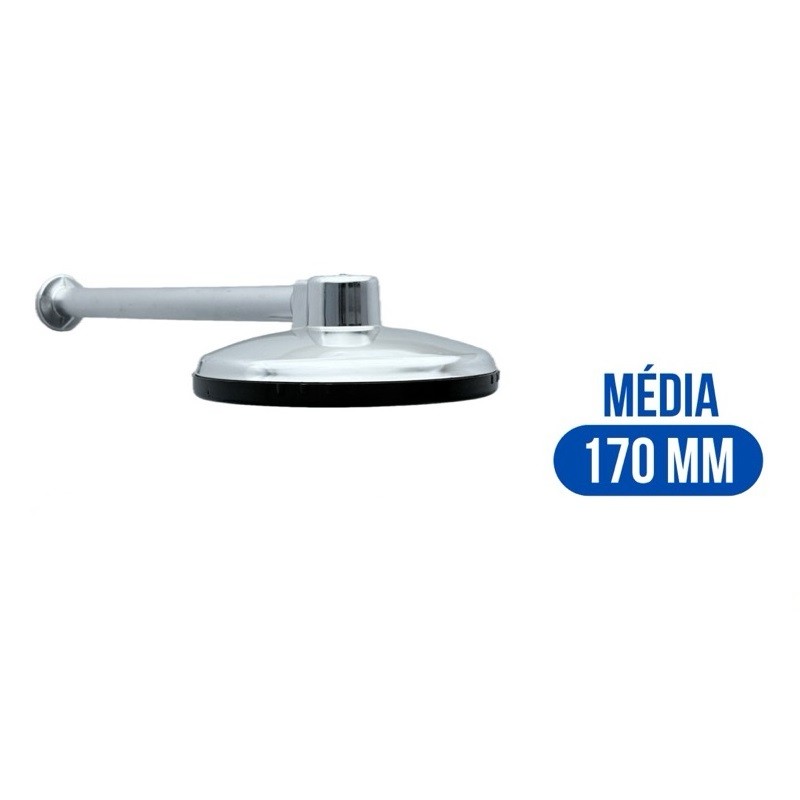 Chuveiro Ducha FRIA Cromado 170mm com Cano de 30cm Externo Interno Banho Banheiro Global Plastic em Oferta na Shopee