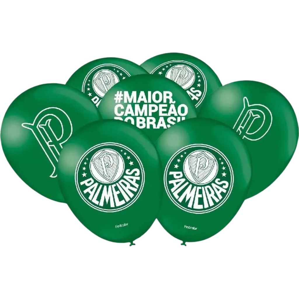 Balão Tema Palmeiras N9 Festcolor Festa Aniversario