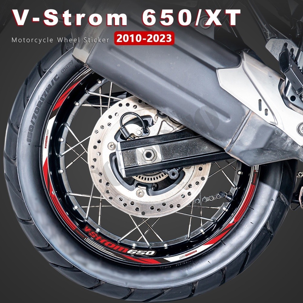 Adesivo De Roda De Motocicleta À Prova D'água Listra De Aro V-Strom 650 XT 2022 Para Suzuki VStrom DL 650 DL650 2010-202