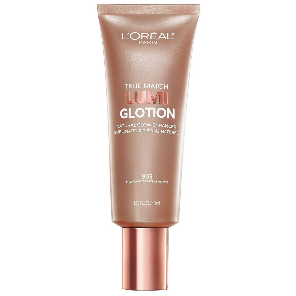 L'Oreal Paris Maquiagem True Match Lumi Glotion, Iluminador Natural, Iluminador, Gotas Bronzeadoras para um Brilho Beija