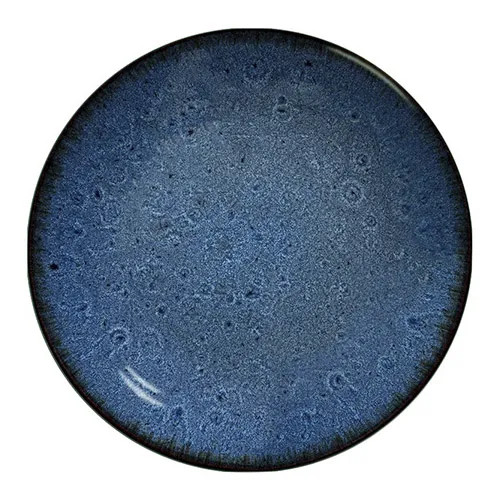 Conjunto De Pratos Rasos Para Jantar Azul Albânia Cerâmica  29cm- Alleanza