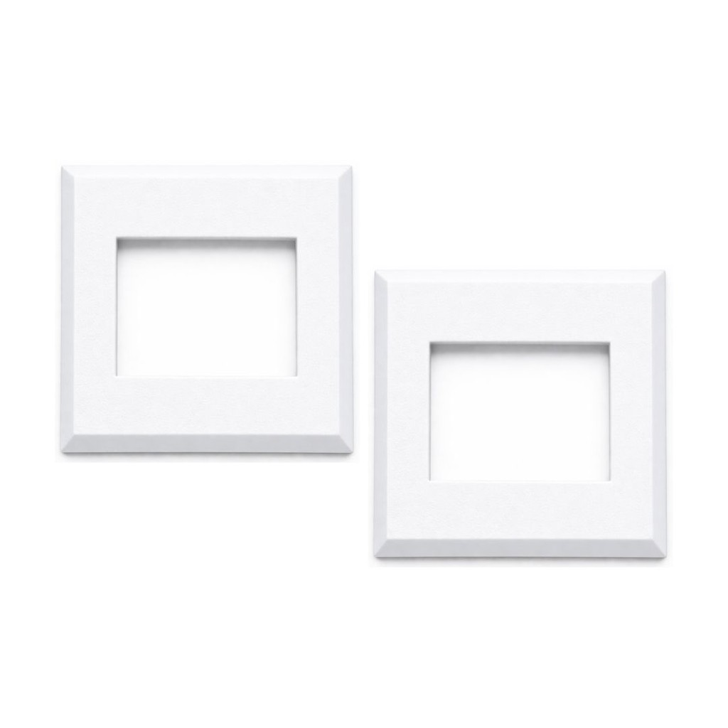 Canopla Nylon Acabamento Tubo Corrimão Guarda Corpo Retangular 30x40mm 1 1/4x1 1/2 Pol Branca KIT 2/UN