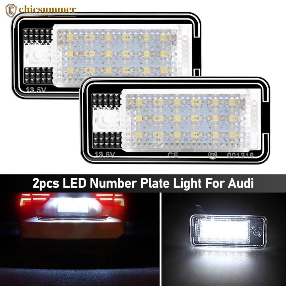 CHICSUMMER 2 Pçs DC 12V Número Do Carro Lâmpada De Luz Da Placa Nenhum Erro Canbus Branco Para Audi A3 S3 A4 S4 A6 C6 A8