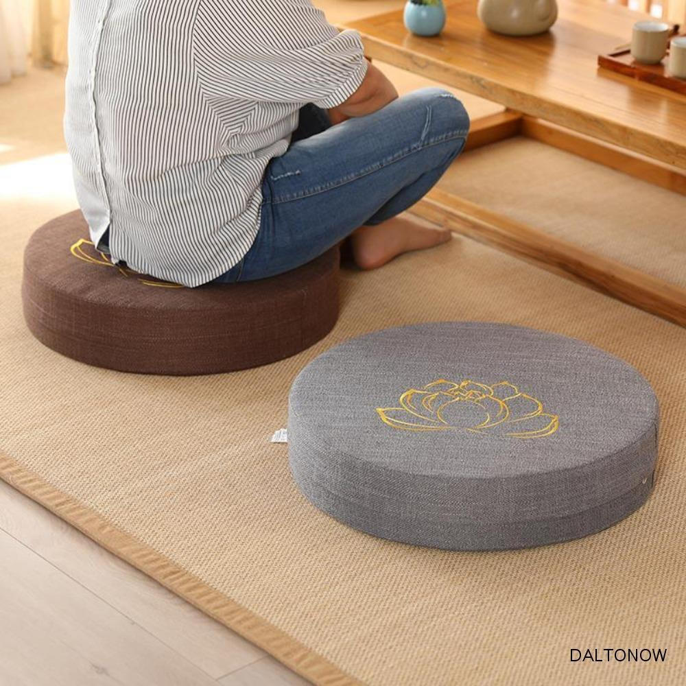 Imagem Almofada De Meditação DALTON Para Ioga , Tapete Tatami De Lótus Bordado Espesso , Travesseiro De Encosto Redondo Remo
