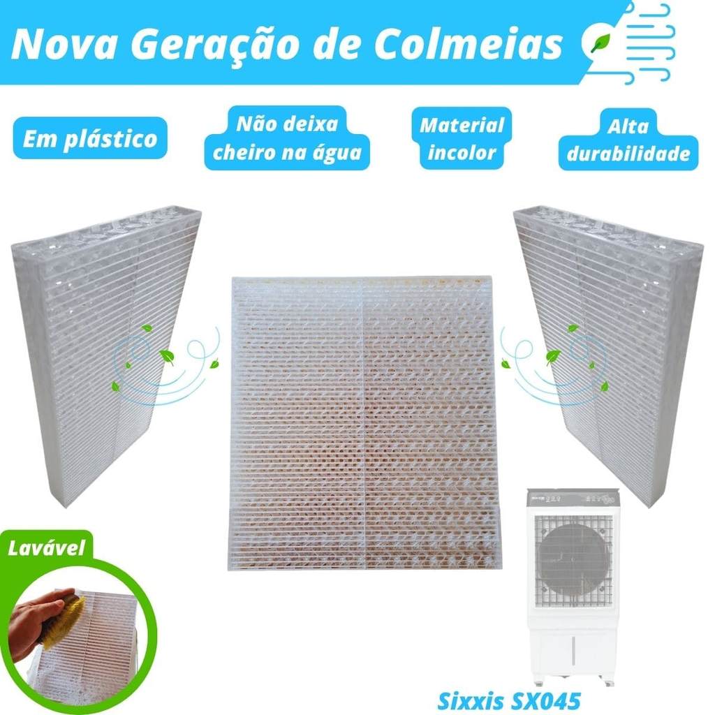 Colmeia Plástica Lavável para Climatizador - Sixxis SX045