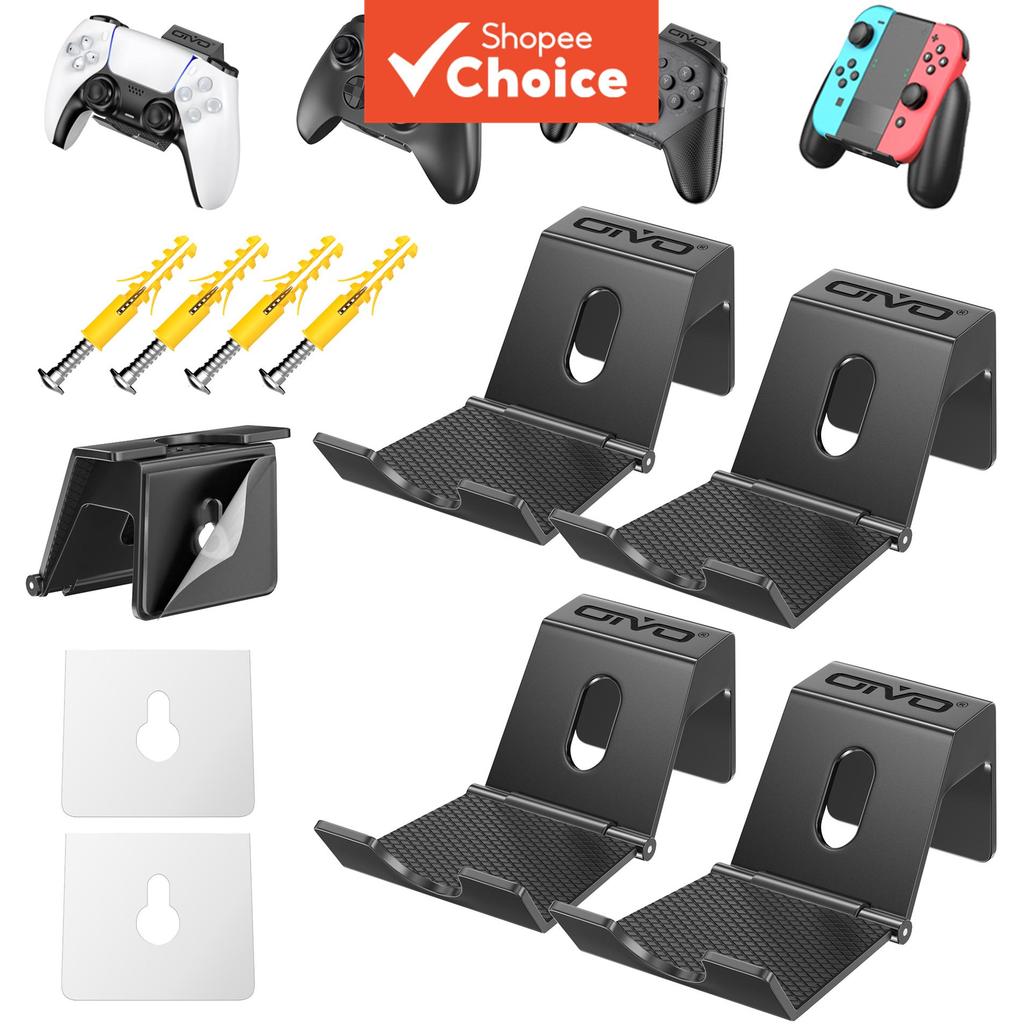 OIVO 4 PCS Suporte de Parede Dobrável para Controle/Fone de Ouvido, Gancho Organizador Universal para Acessórios de