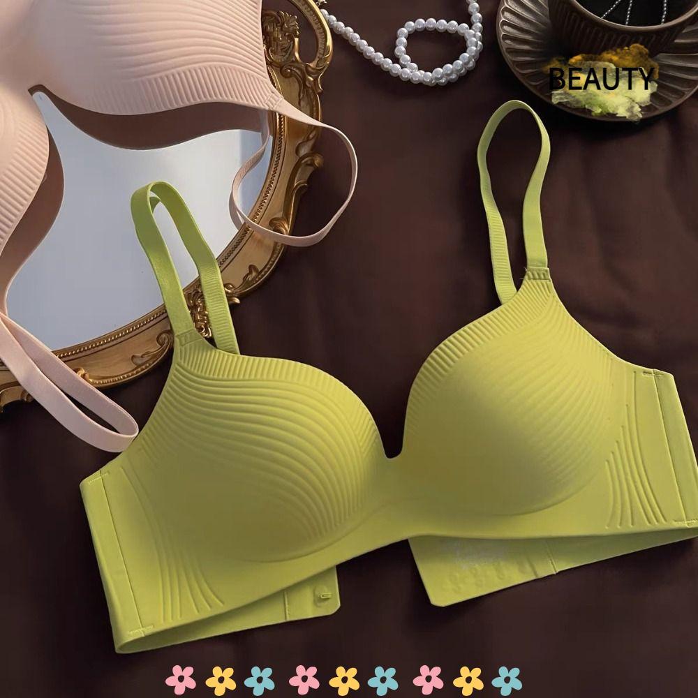 BEAUTYHOMEBR Sutiãs push Up , Confortáveis Sem Fio Para Mulheres , Roupa Íntima Macia Anti-Flacidez Fina Verão