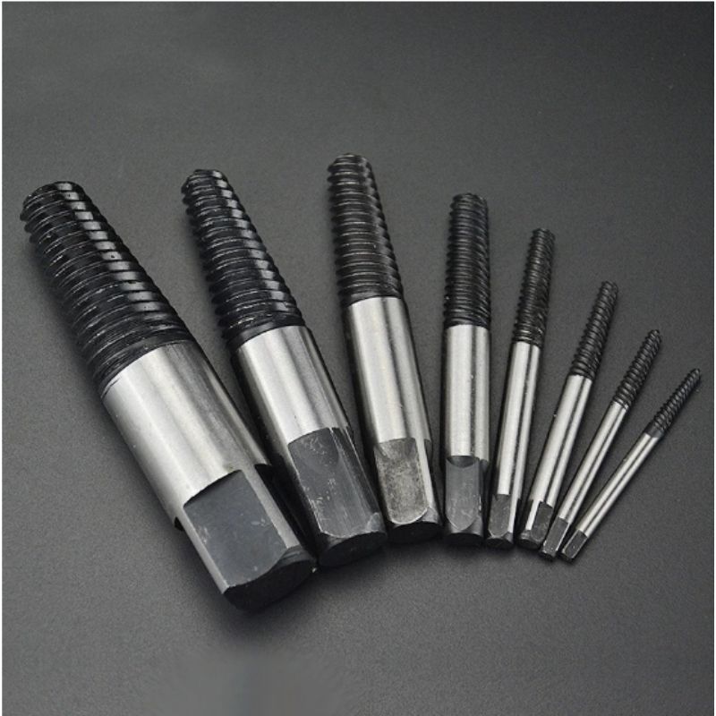 KIT EXTRATOR DE PARAFUSOS QUEBRADOS 5 PEÇAS | AÇO RESISTENTE | REMOVE PARAFUSOS ESPANADOS