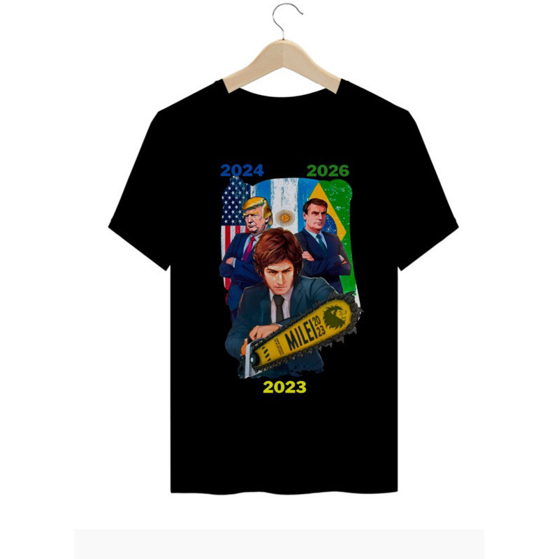 Camiseta patriota  30.1 penteada PremiumTRUMP BOLSONARO MILEI