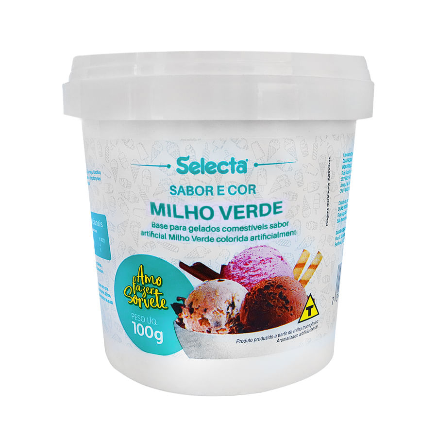 Base para Gelados Sabor Milho Verde Selecta 100Gr - Duas Rodas em Oferta na Shopee