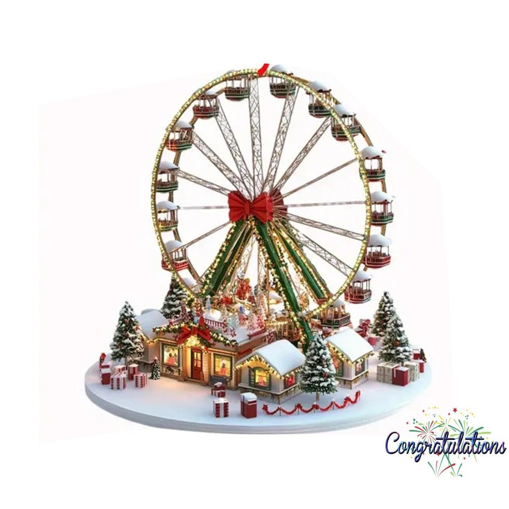 Decoração de mesa de natal roda gigante plana decorações acrílicas decoração para casa presentes de festa 7UGL