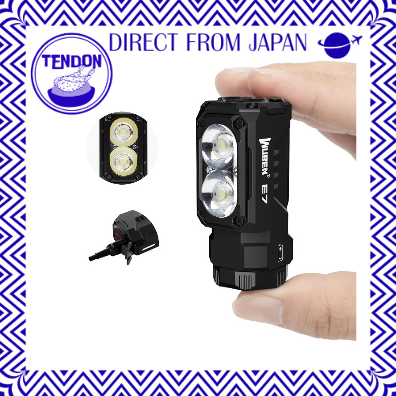 WUBEN E7 1800 lumens lanterna de bolso recarregável com ímã - lanterna EDC de LED recarregável Tipo-C, 6 modos de ultra