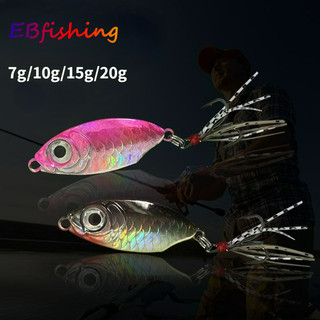 / 10g/15g/20g Metal Gabarito Colher De Pesca Isca Jigging Mancing Fundição 7g Longa De Água Salgada Umpan