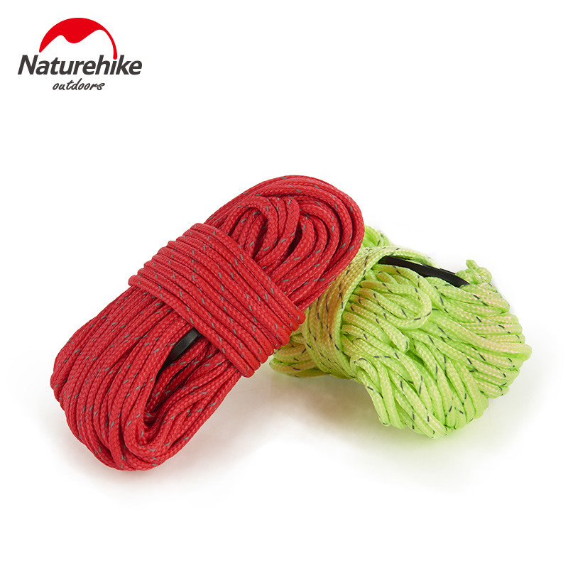 Naturehike Naturehike corda reflexiva à prova de vento, corda para tenda, dossel, corda de vento, 4m * 4 peças (16)m