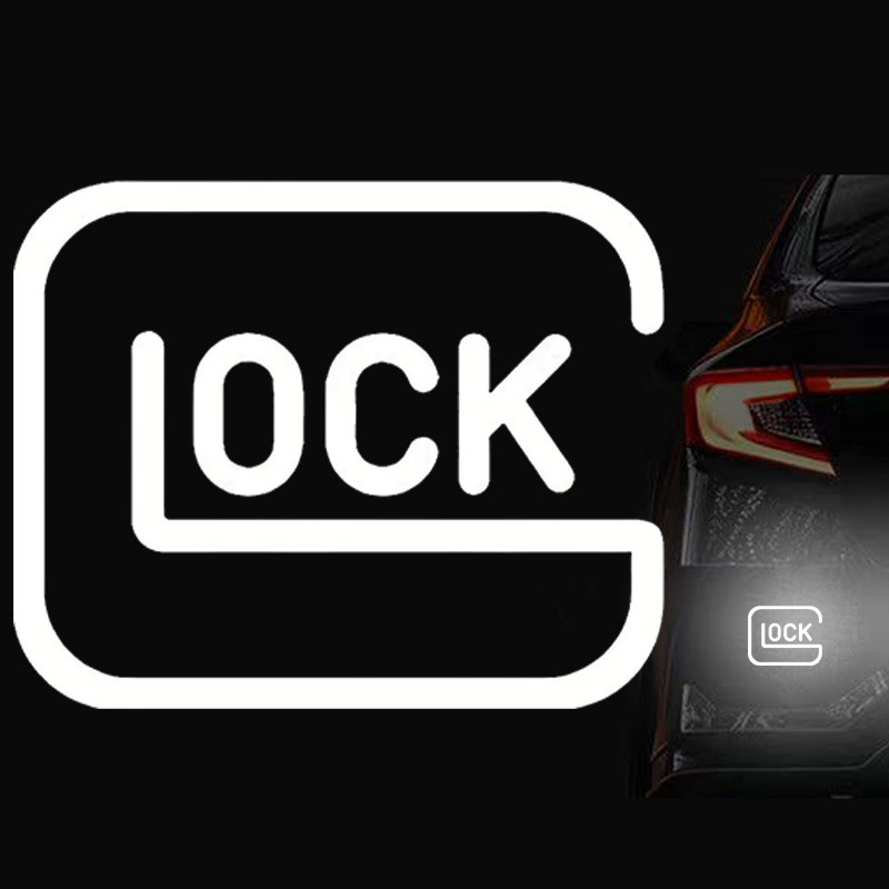 Adesivo Reflexivo Personalizado Para Motocicleta E Carro Com Padrão De Letra GLOCK