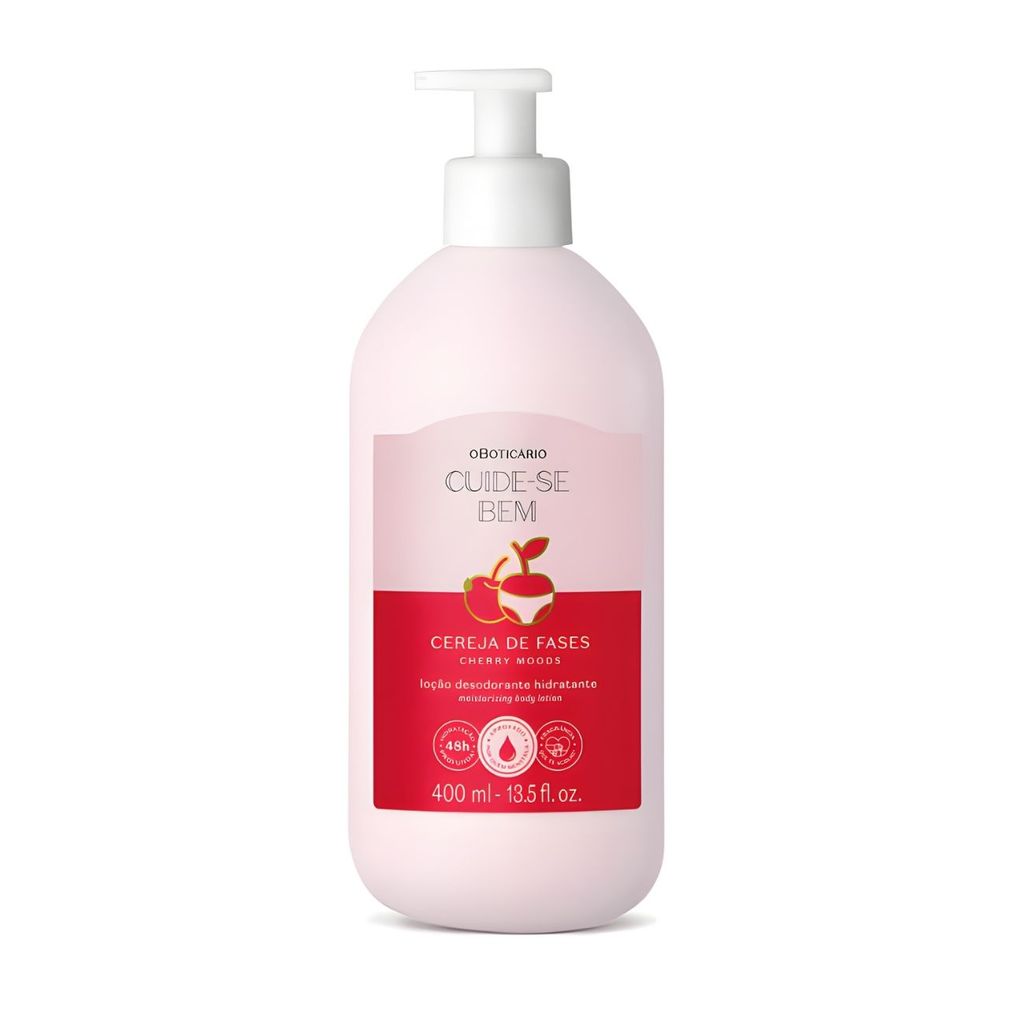 Loção Desodorante Hidratante Corporal Cuide-se Bem Cereja De Fases 400ml - O Boticário