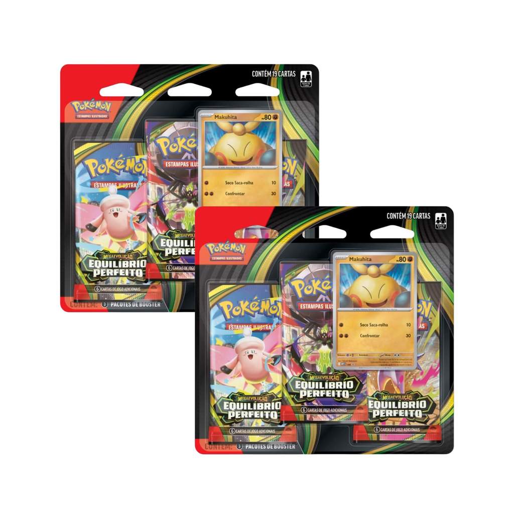 Pokemon Blister Triplo ME03 Equilíbrio Perfeito Copag - 36859 (PAR) ( Kit com duas unidades)