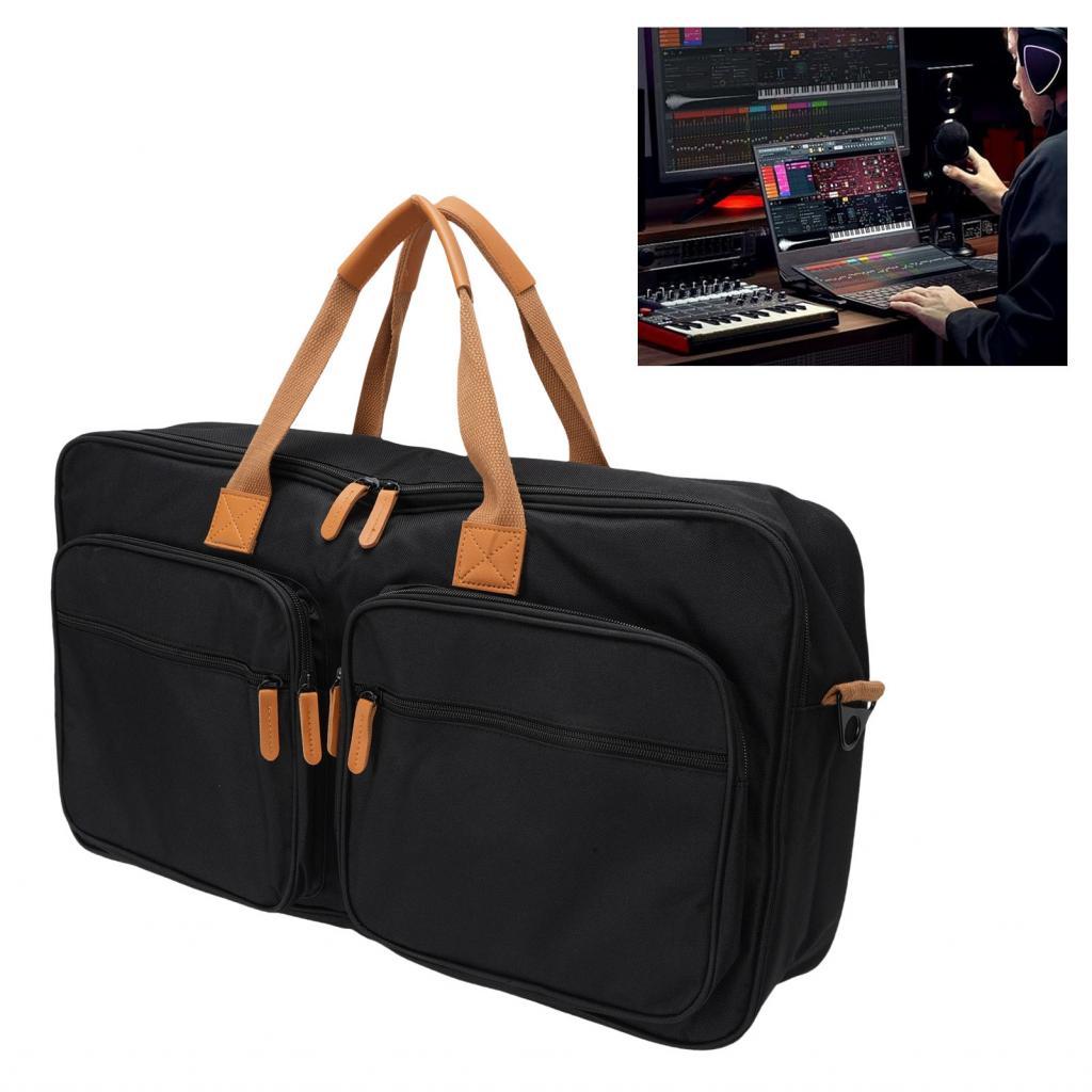 Estojo para controle de DJ Bolsa leve 22x7x11,5 pol. Acolchoamento de espuma Lona de grande capacidade com alça de