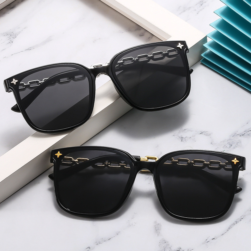 G GMLV óculos de sol Tik Tok mesmo estilo óculos versão coreana óculos de sol moda rua tiro arroz prego óculos influenci