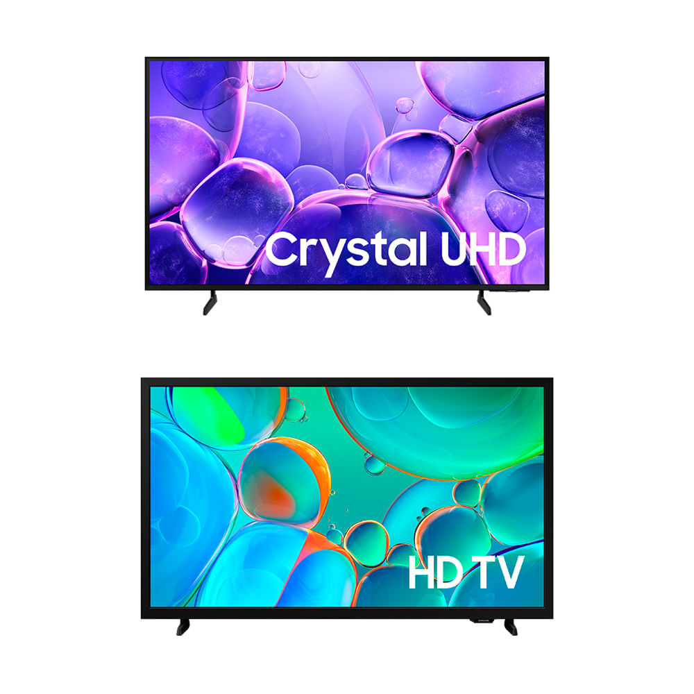 Smart Tv 55" Crystal Uhd 4K U8600f Smart Tv 32" HD H5000f