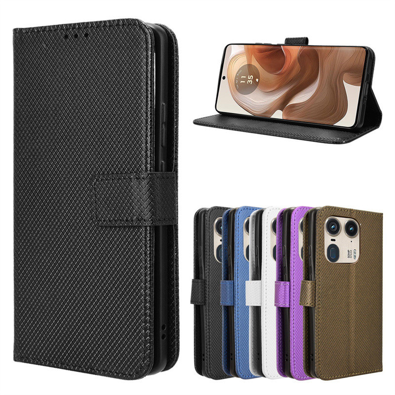 Adequado para Motorola Moto Edge 50 Ultra caso de telefone Flip cartão capa de c
