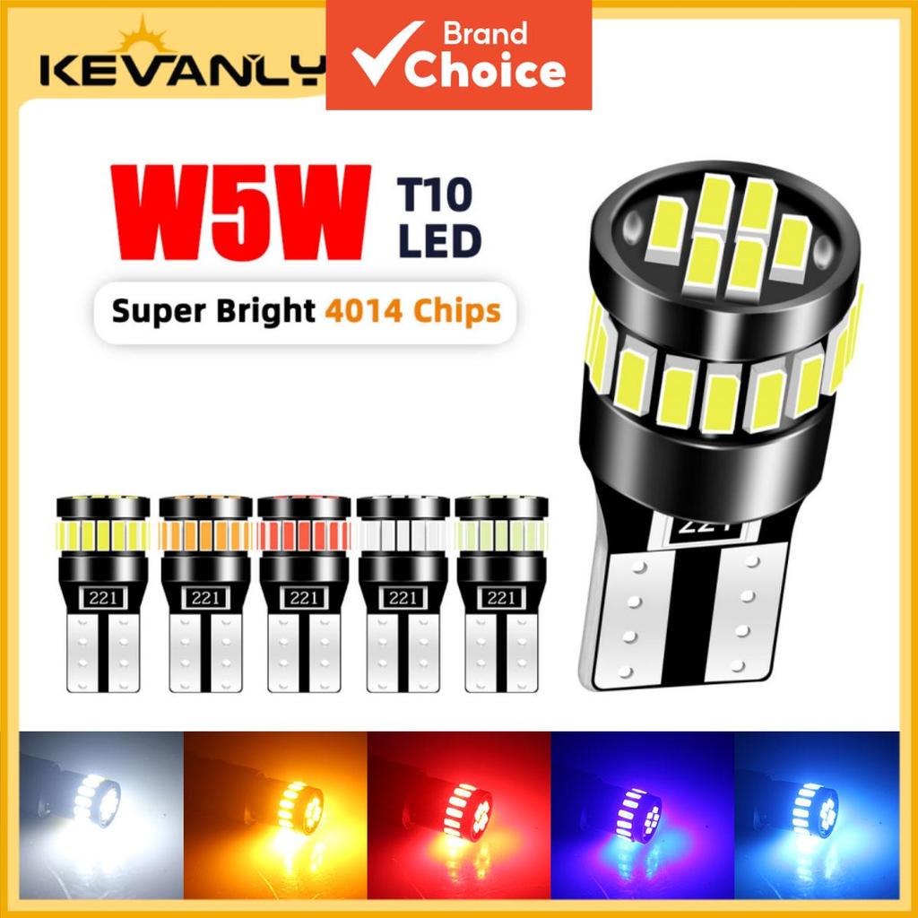 KEVANLY 1 peça Lâmpada LED para carro T10 W5W 4014 SMD Luzes de leitura interna Luzes de estacionamento Luzes traseiras