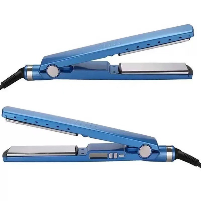 Prancha Chapinha de Cabelo Bivolt Nano Titanium Prancha Alisadora Até 450º Cor Azul
