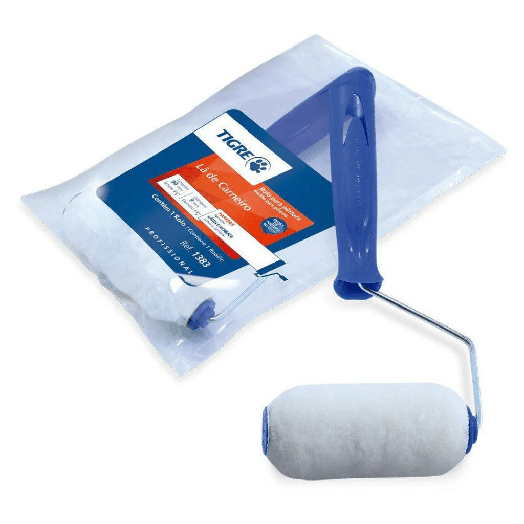 Rolo de Lã 9cm Natural - TIGRE