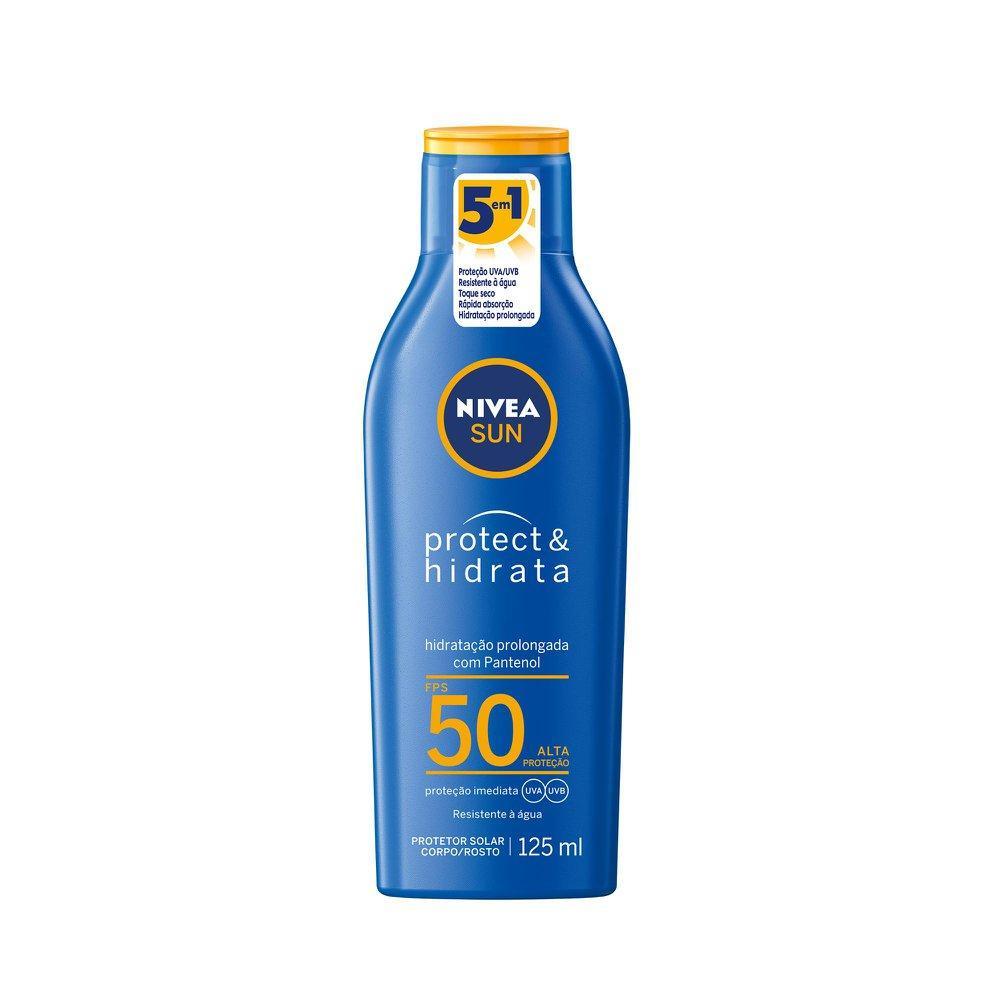 Protetor Solar NIVEA SUN Protect & Hidrata FPS 50 125ml em Oferta na Shopee
