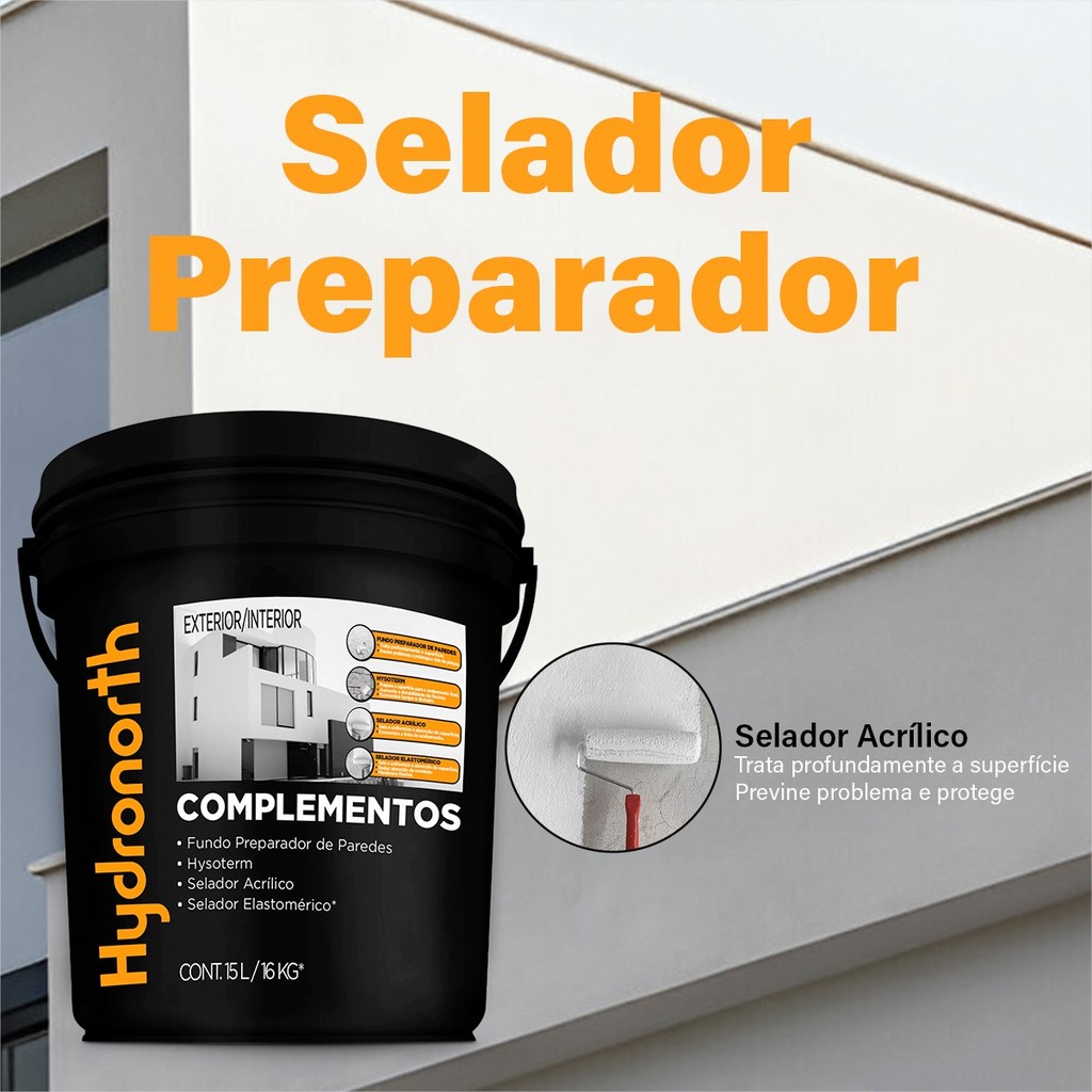 Selador Acrílico De Parede Branco 15L E 3,6L Com Poder de Enchimento
