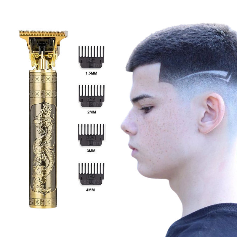 Máquina De Cortar Cabelo Para Barba Masculina Designer Aleatório Elétrico Profissional em Oferta na Shopee