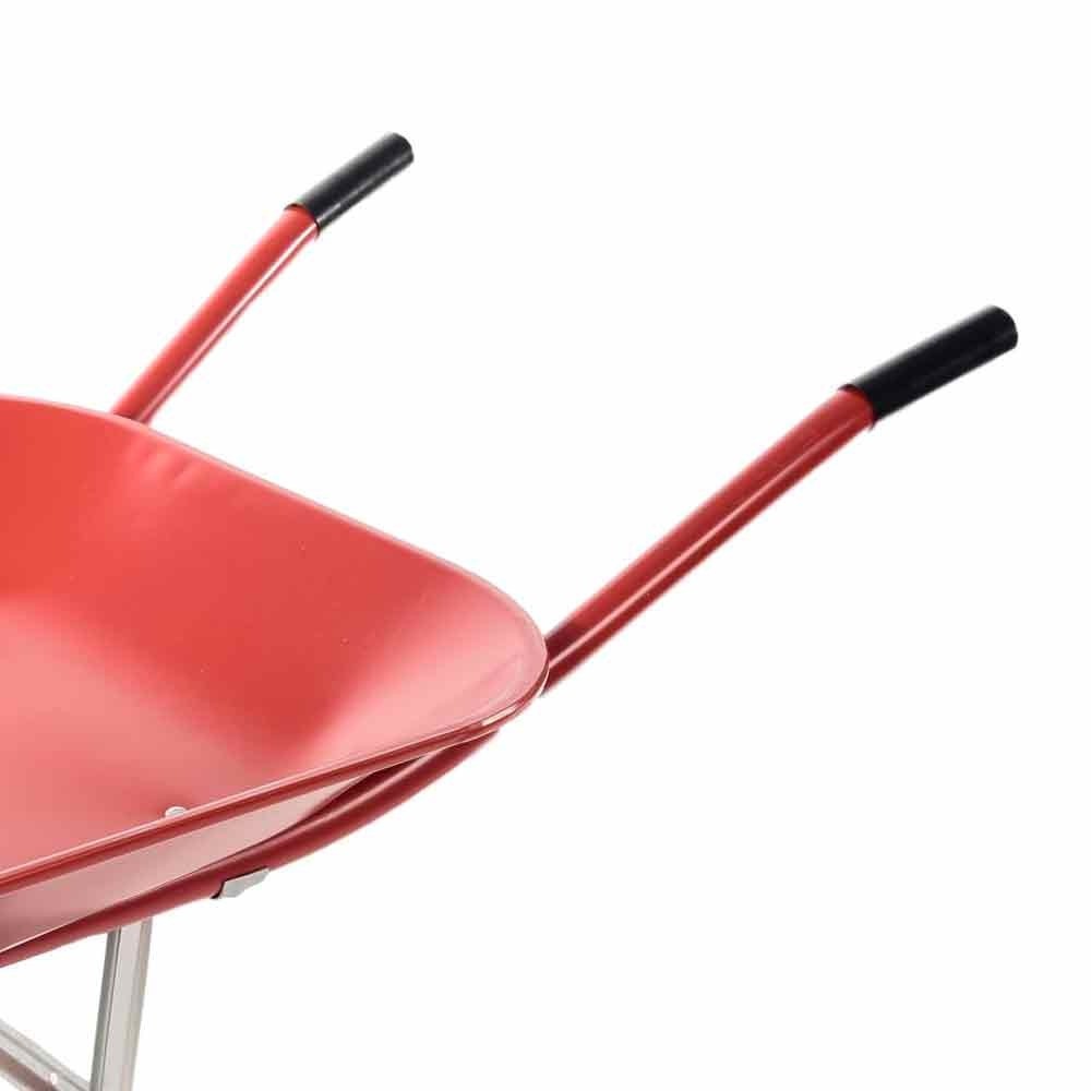 Detalhes do Carrinho de mão com caçamba metálica vermelho 45L Esfera