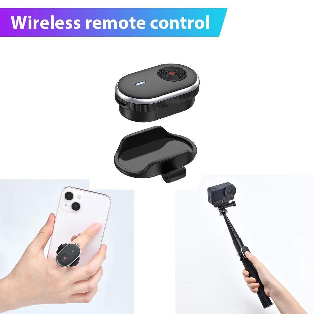 Controle Remoto Bluetooth Sem Fio Universal Para DJI Action 4/5/6/Insta360 X5/X4/X3/ACE Pro2/GO Ultra/HERO12/13/MAX2/Sma