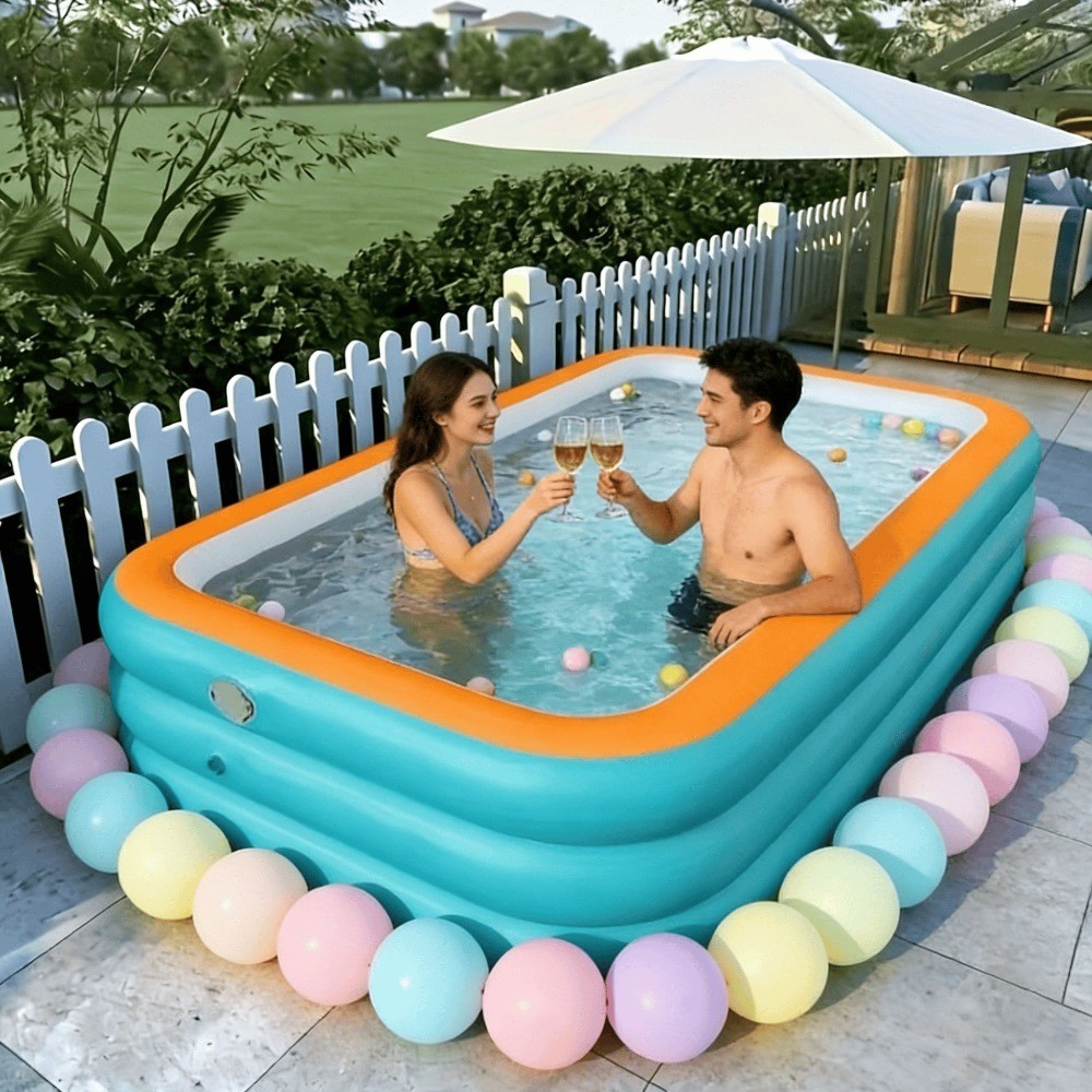 Piscina Inflável Gigante com PVC Reforçado e Montagem Rápida, Ideal para Festas e Lazer ao Ar Livre, Vários Tamanhos