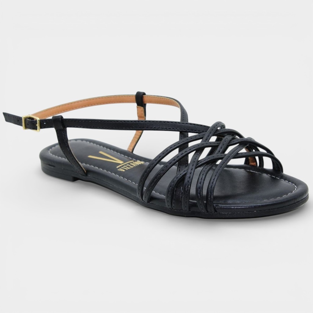 Rasteira Vizzano Tiras Cruzadas Feminina em Oferta na Shopee