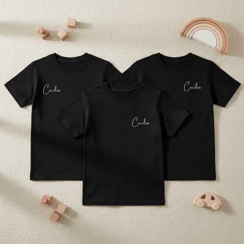 Kit Camiseta Blusa Personalizadas – Camiseta Infantil Menina Manga Curta para Creche/Escolinha