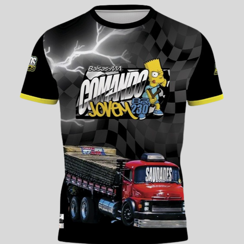Camiseta Caminhão Cara Preta BR 230 Caminhoneiro Camisa Comando Jovem em Oferta na Shopee