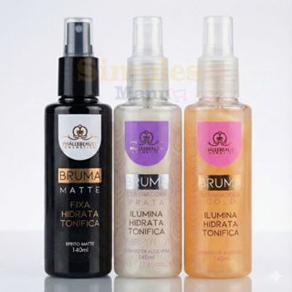 Bruma Fixadora Phallebeauty 140ml - Matte / Gold / Prata - Fixador De Make Profissional Glow Hidratante Original em Oferta na Shopee