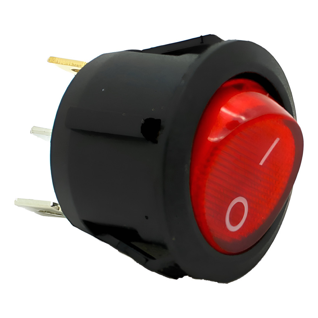 Botão Gangorra Interruptor Liga E Desliga Com Iluminação 12v