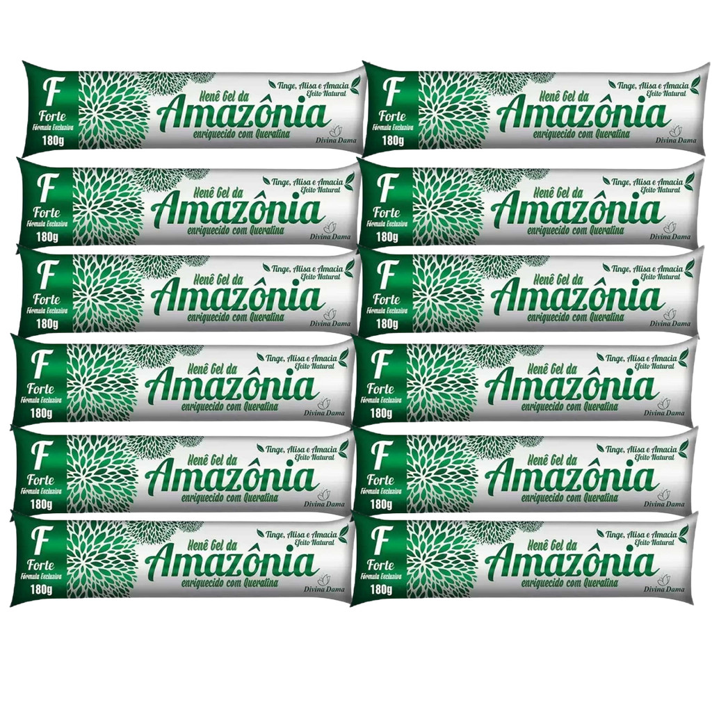 Kit c/ 12un Hene Amazonia Gel Forte 180g Bisnaga
