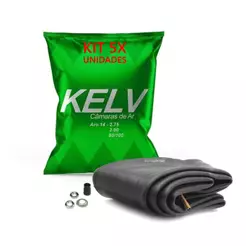 Kit Camara Para Pneu De Moto Aro 14 Biz Pop Traseiro 5 Peças