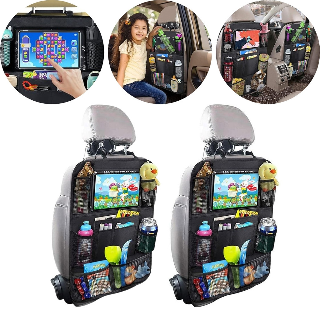 Bolsa Encaixe Banco Carro Porta Treco Garrafa Bala Organiza P/Uber Taxi 99 Tablet Viagem Grande Suporte Coisas