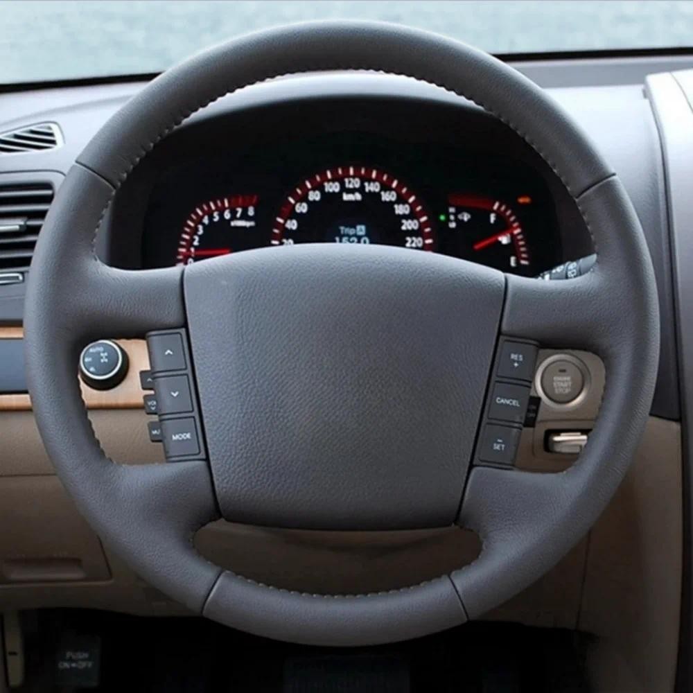 Capa Preta Para Volante De Carro , Faça Você Mesmo , Couro De Microfibra , Respirável , Antiderrapante , KIA Mohave Borr