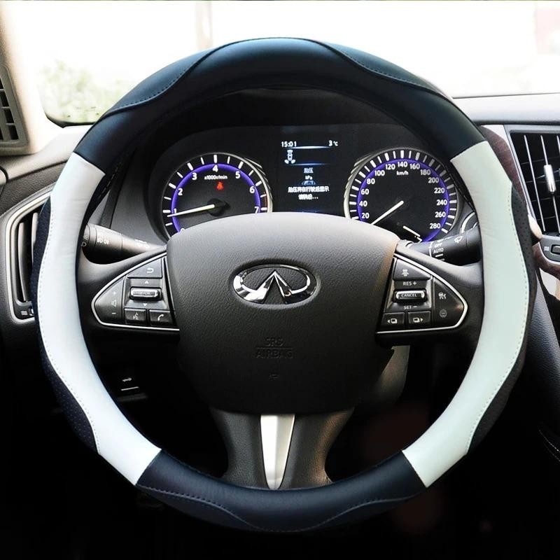 Para Infiniti Q50L QX50 Q70 ESQXA60 XQ70 Moda Universal anti Deslizamento Estilo Esportivo Couro Tipo circular Capa De V