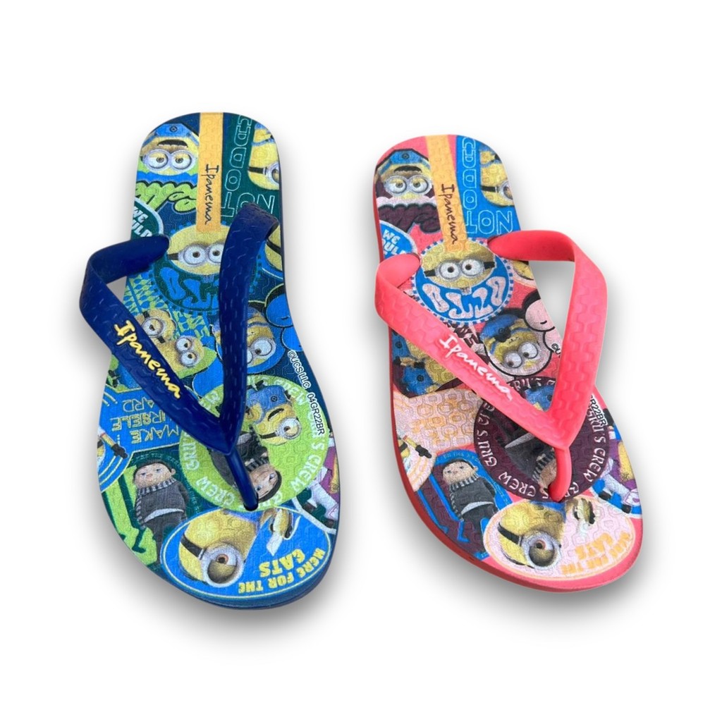 Chinelo Infantil Ipanema Minions Menino Menina Decorado Macio Leve Confortável 27033