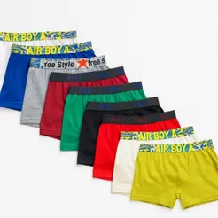 Kit até 10 Cuecas Infantil Boxer Algodão Juvenil Roupa intima Premium Box Elástico Qualidade Conforto