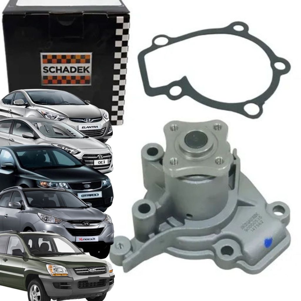 Bomba de Água para Hyundai Elantra / I30 / Tucson - Kia Cerato / Sportage- 2.0 16v 4cil G4GC (Schadek 90000535 20.253)