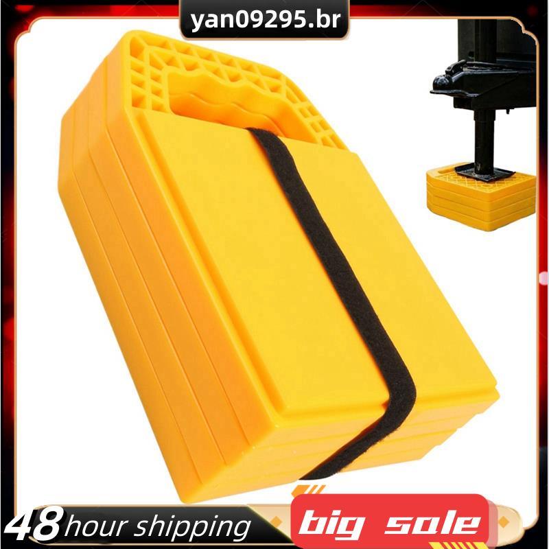 Blocos De Estabilização 4 Peças , Almofadas Resistentes Para RV , Antiderrapantes Reboque , Nivelamento , Guindaste , Sa