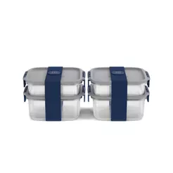Kit Marmiteira Lunch Box Electrolux Plástico Azul Resistente a Temperatura 2 Unidades