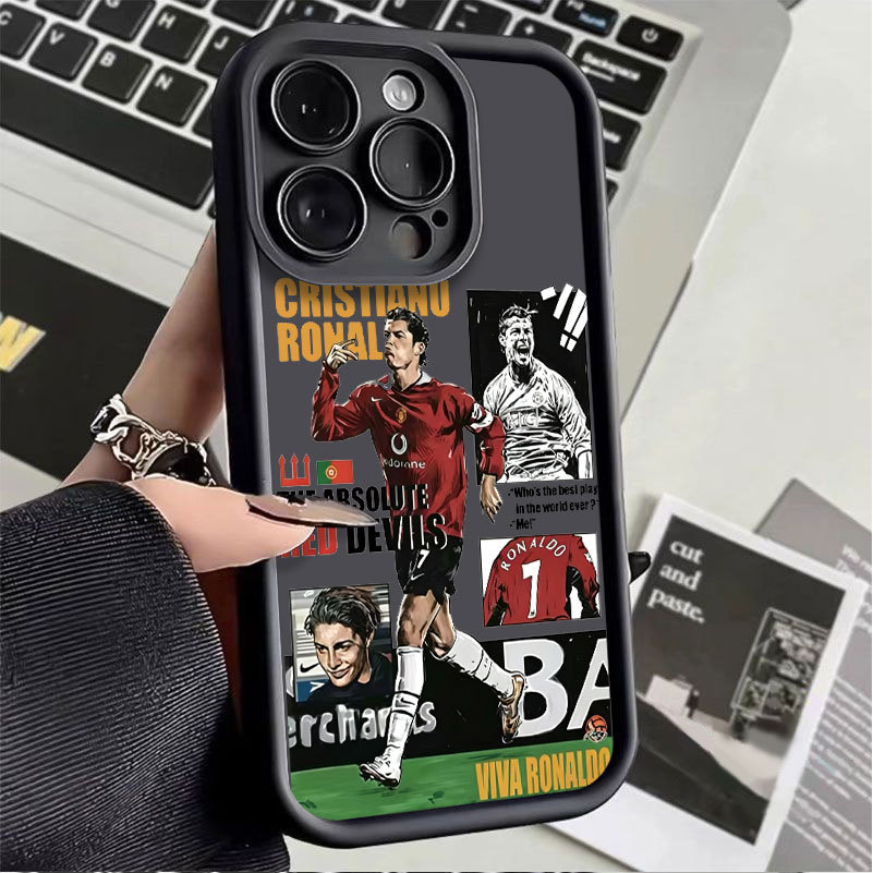 Capinha de silicone macia para Samsung Galaxy A15 A14 A05S A23 A34 A35 A55 A54 A12 A13 S24 S20FE Cristiano Ronaldo